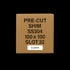 0.2mm Stainless Steel Precut Shim 100x100 Slot 32mm Pack of 10
